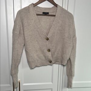 J. Crew Light Beige Cardigan Sweater